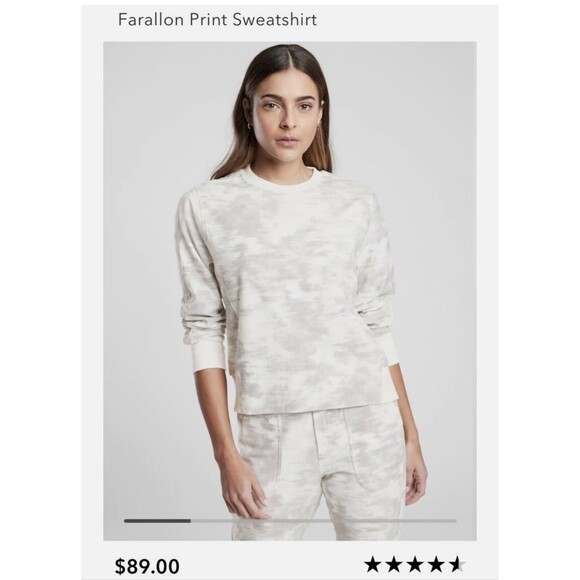 Athleta Women's Farallon Printed Crewneck Sweatshirt Size S - Picture 3 of 7